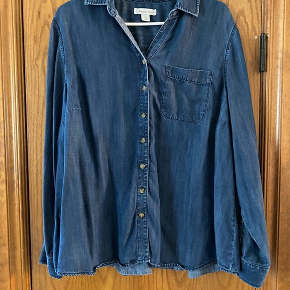 coldwater creek denim shirt